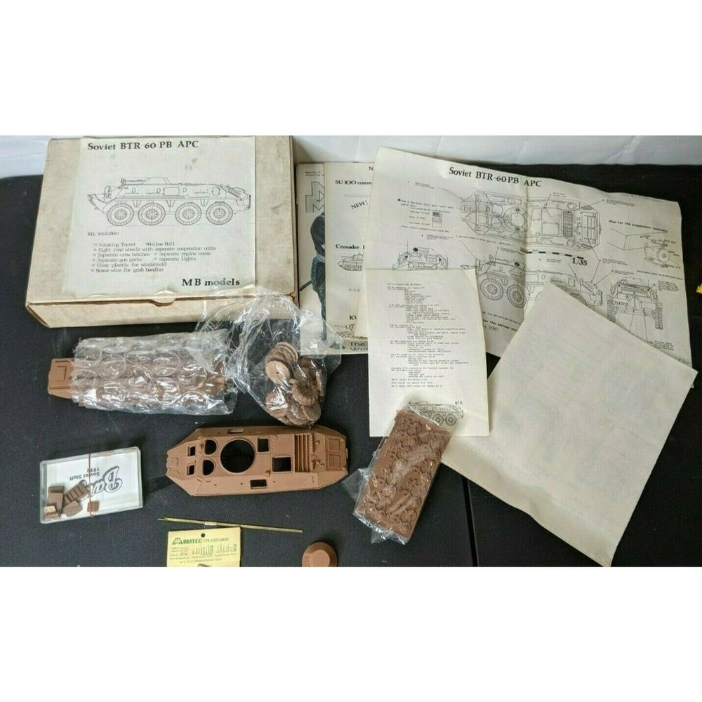 MB Models 1/35 Resin Model Kit Soviet Russian BTR 60 PB APC Tank rare!
